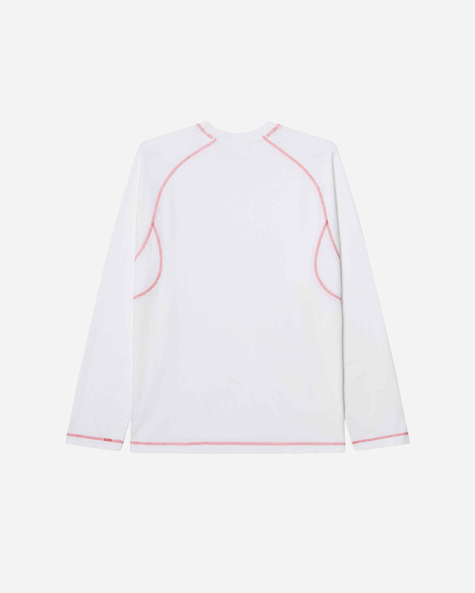 Contrast Stitch Longsleeve Tee White