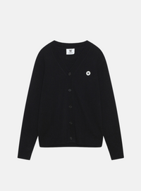 LEO Lambswool Cardigan Black