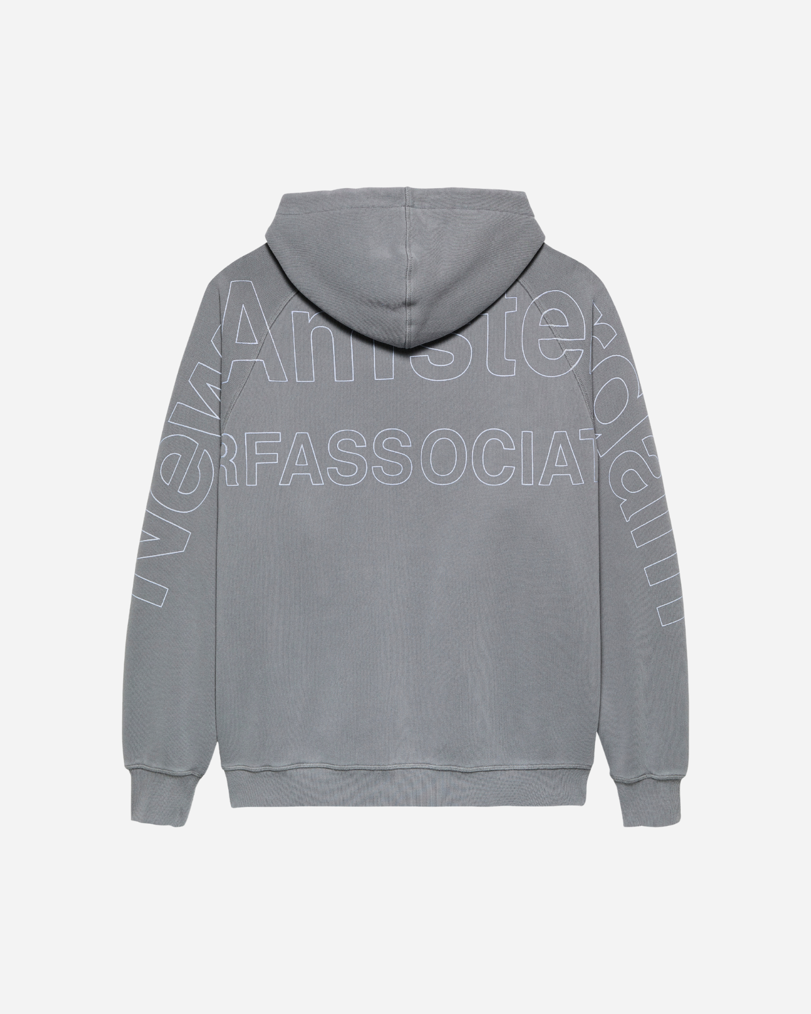 Logo Line Hoodie Snow Grey/White