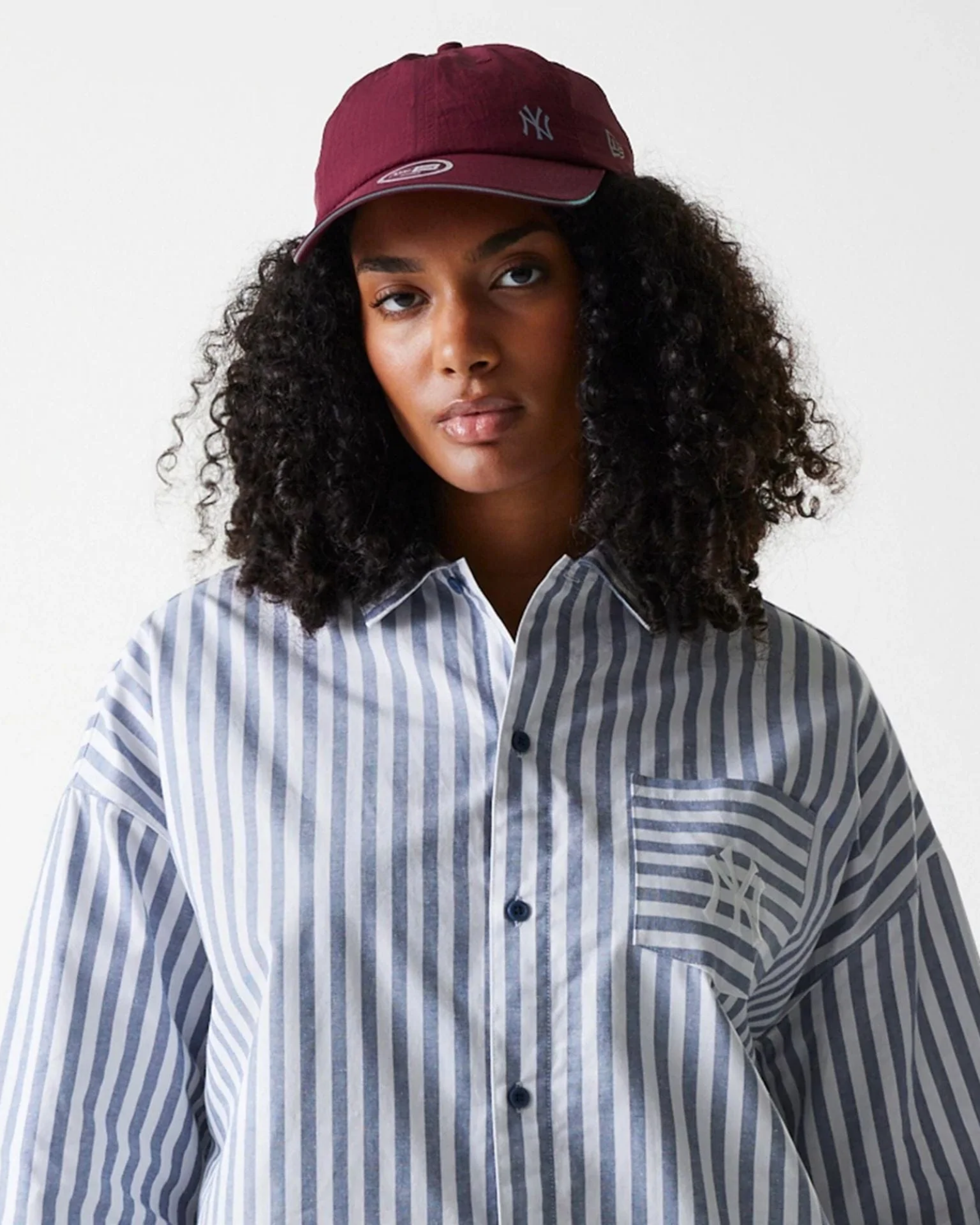 New York Yankees Womens MLB Stripe Dark Blue Long Sleeve Shirt