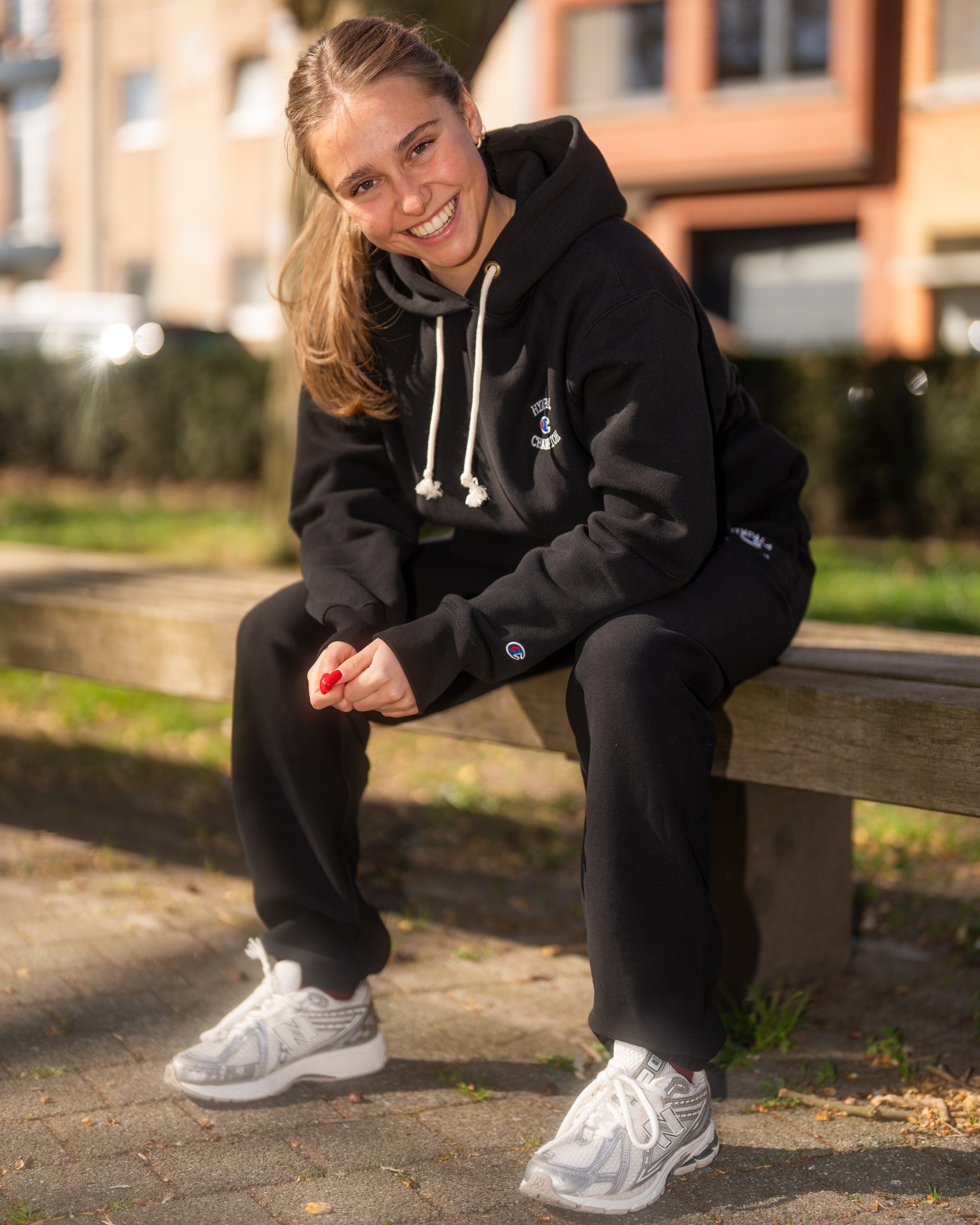 Hympala x Champion Reverse Weave Hoodie Black