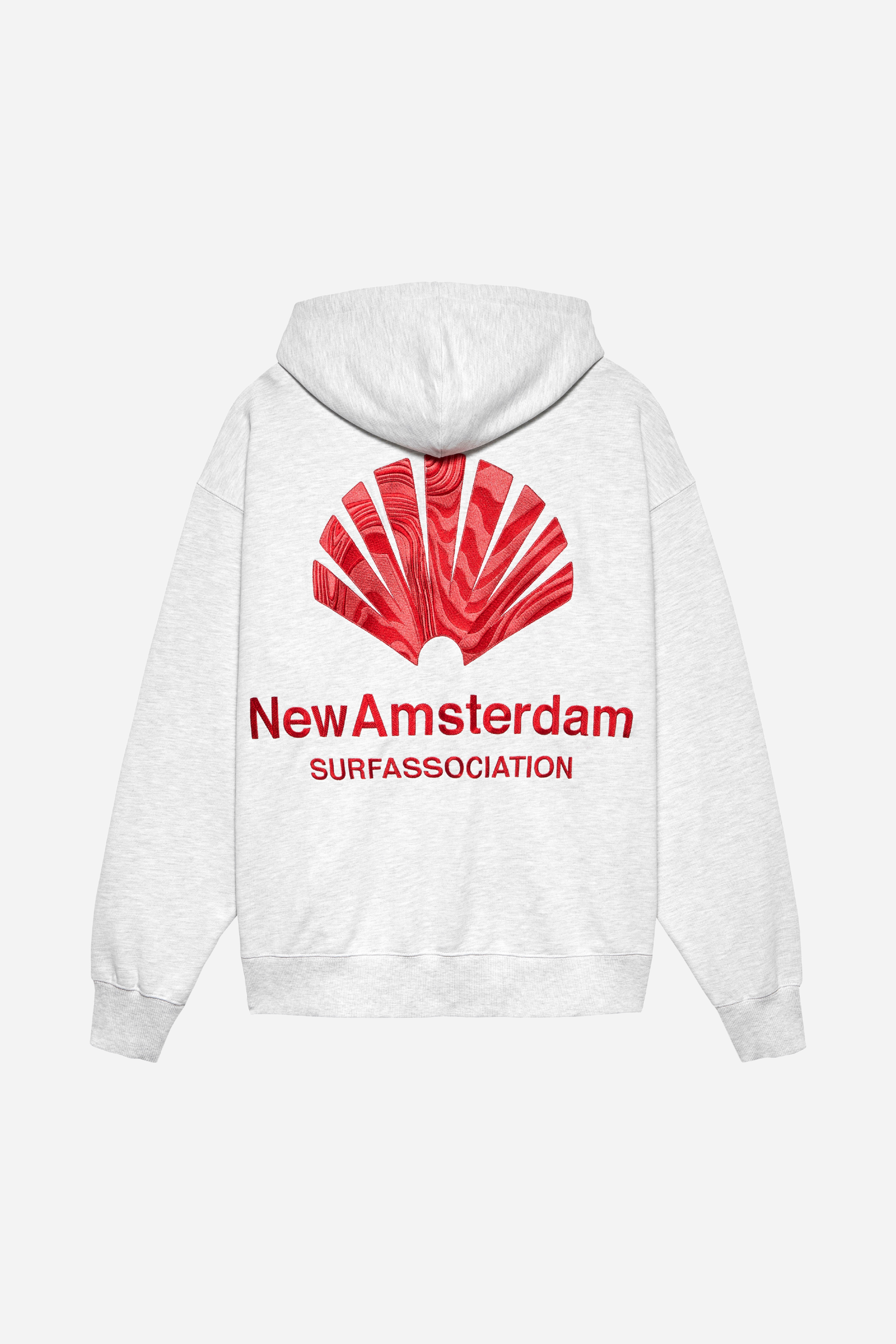 Logo Hoodie Ash/Poppy Red