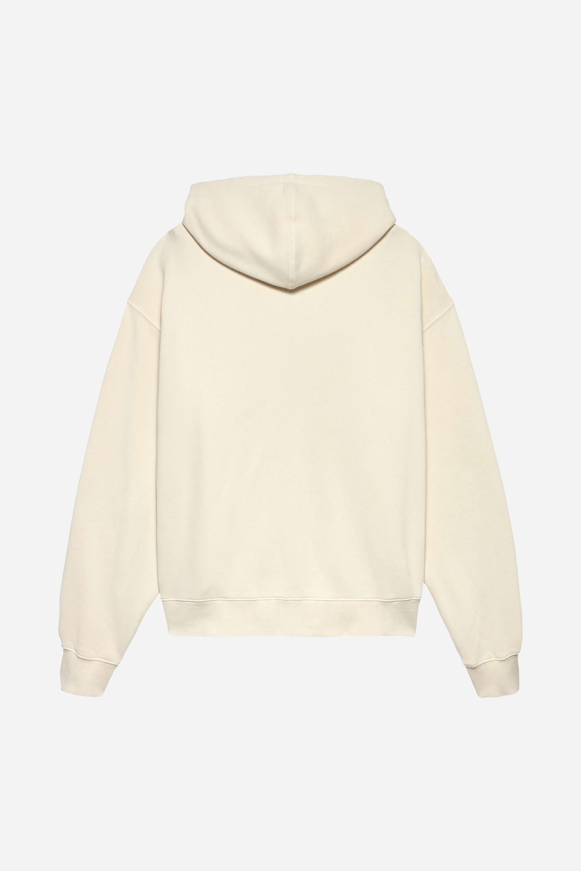 Logo Zip Hoodie Ecru/White