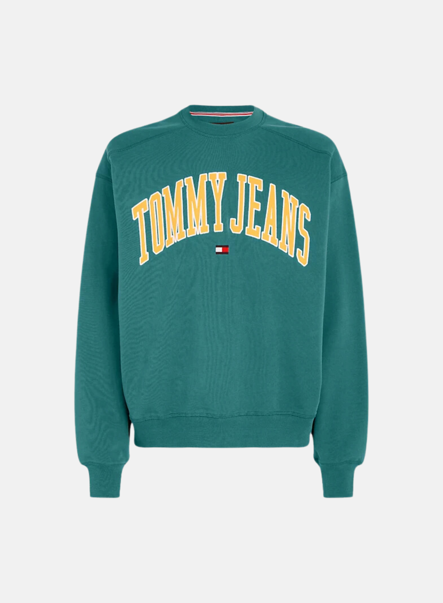 Tommy Jeans TJM Boxy Pop Varsity Crew Teal - Hympala Store 