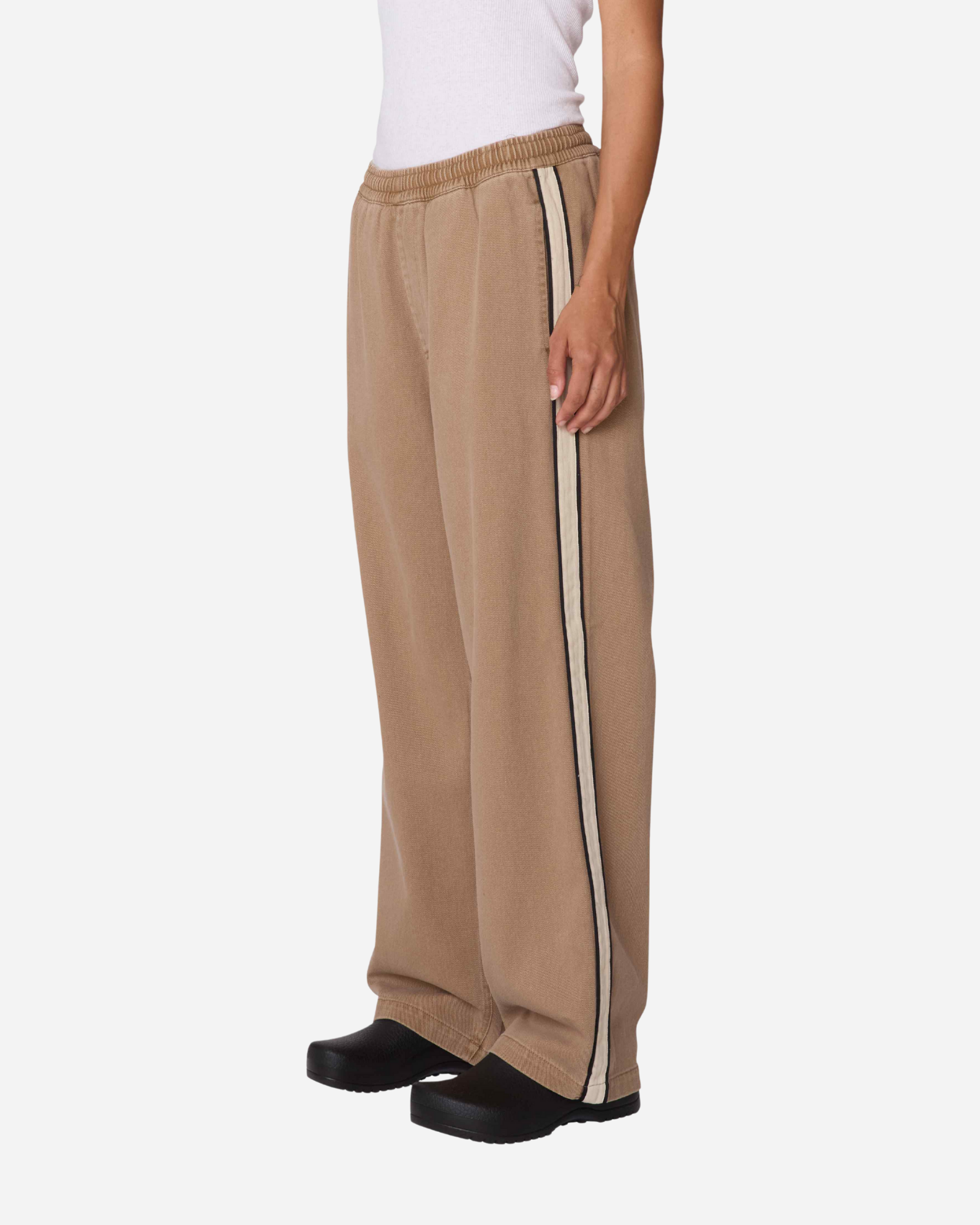 Side Stripe Pant Tan Faded Wash