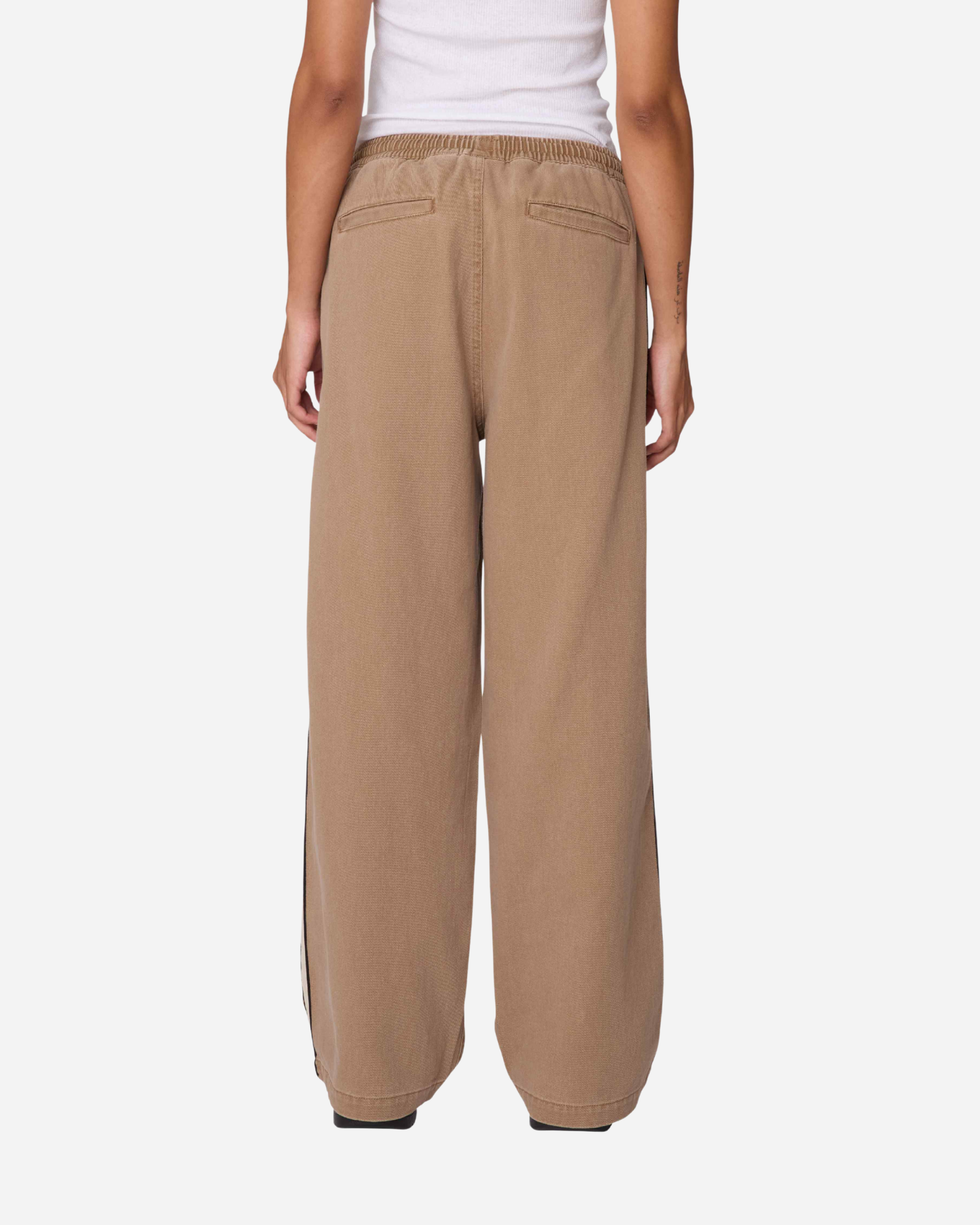 Side Stripe Pant Tan Faded Wash