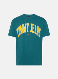 Tommy Jeans TJM Regular Varsity Tee Teal - Hympala Store 