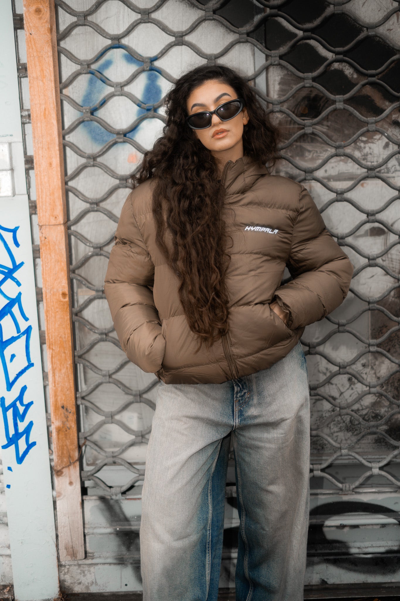 Oversized Puffer Jacket Khaki