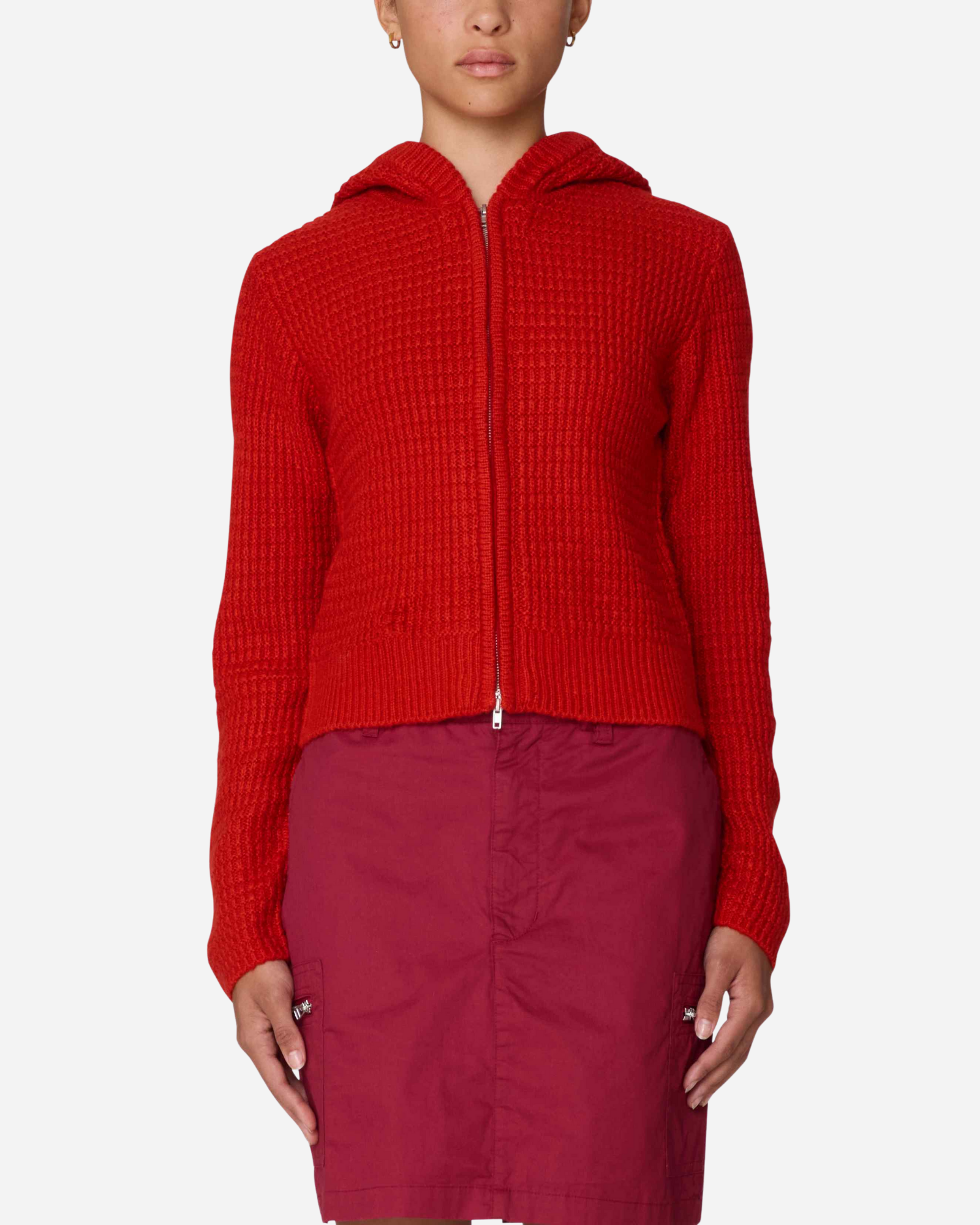 Zip-Hoodie Sweater Red