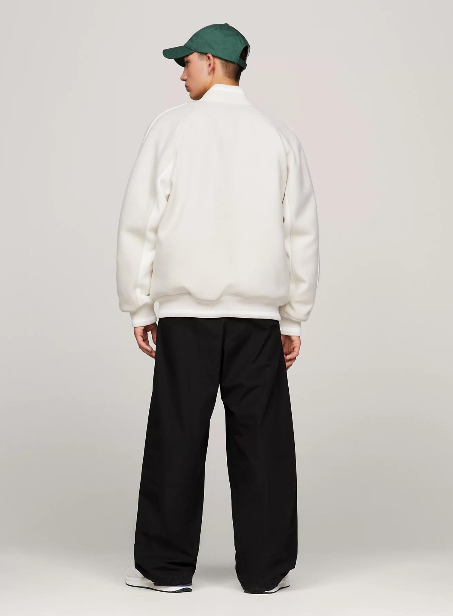 Tommy Jeans Wool Varsity Bomber Natural - Hympala Store 