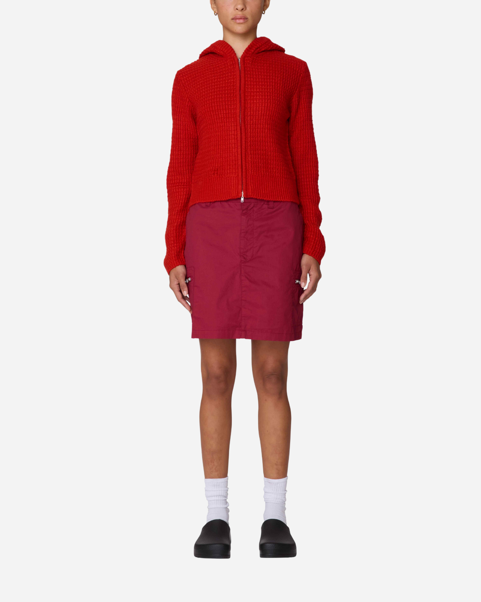 Zip-Hoodie Sweater Red