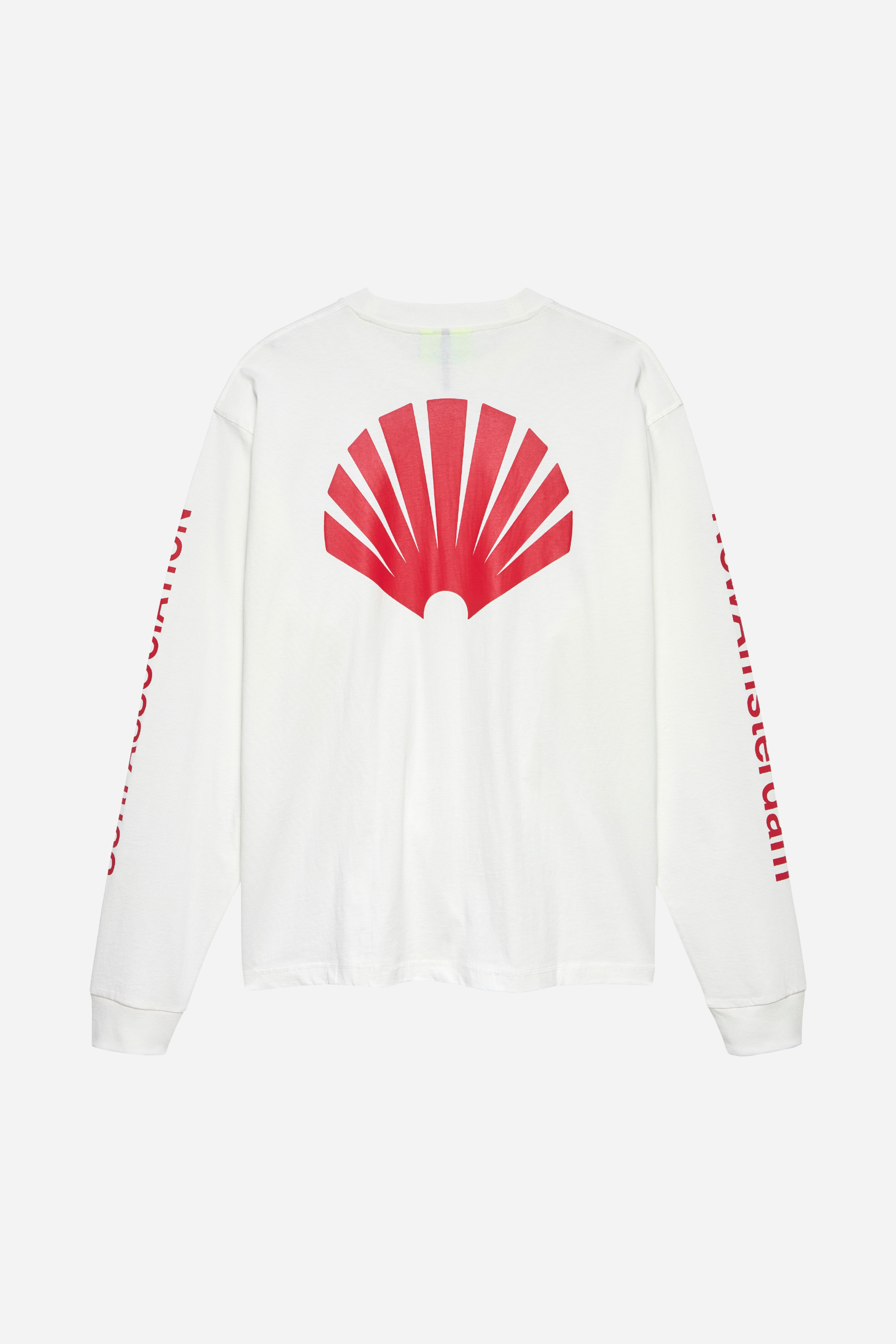Logo Longsleeve Washed White/Deep Red