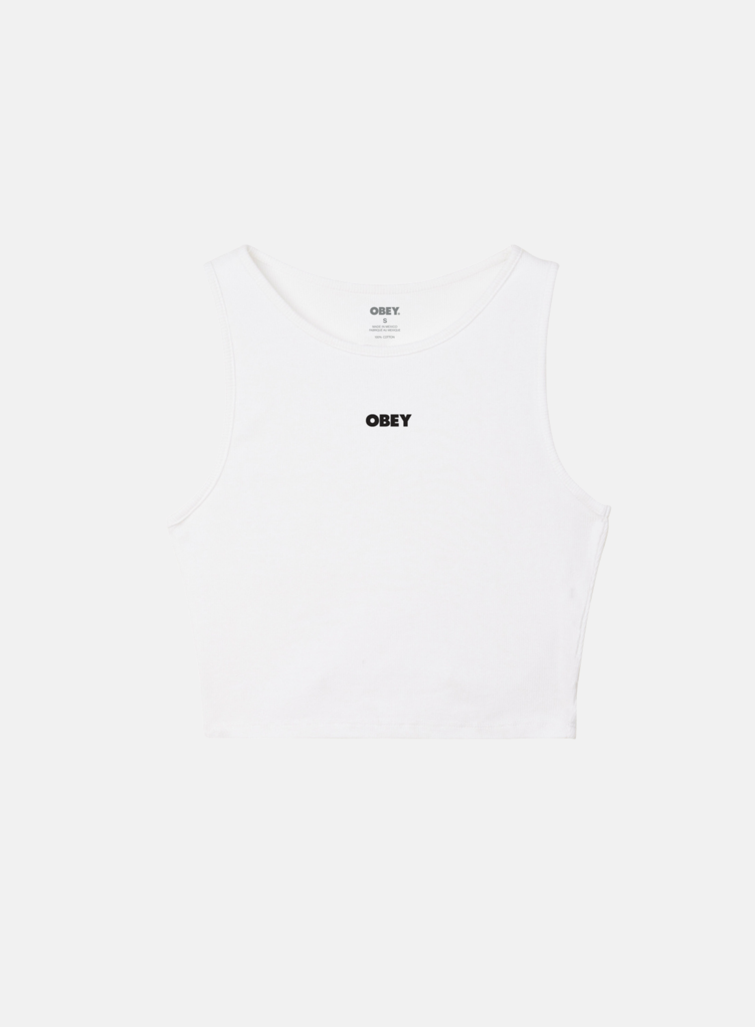 OBEY Bold Logo Top White - Hympala Store 