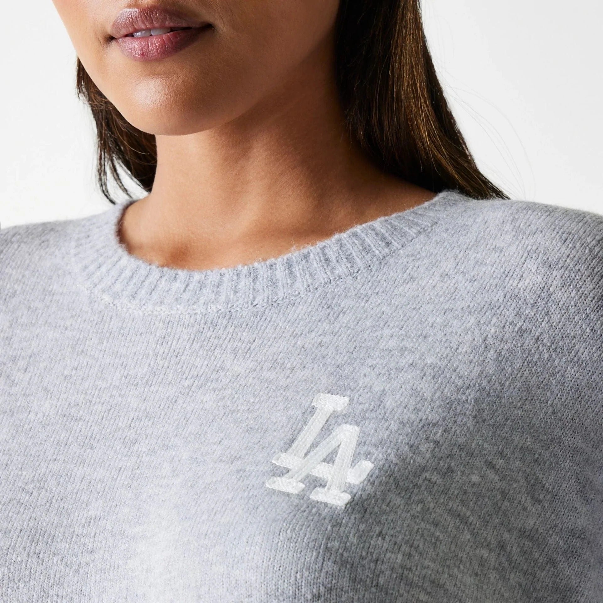 Wmns MLB Knit Sweater Grey