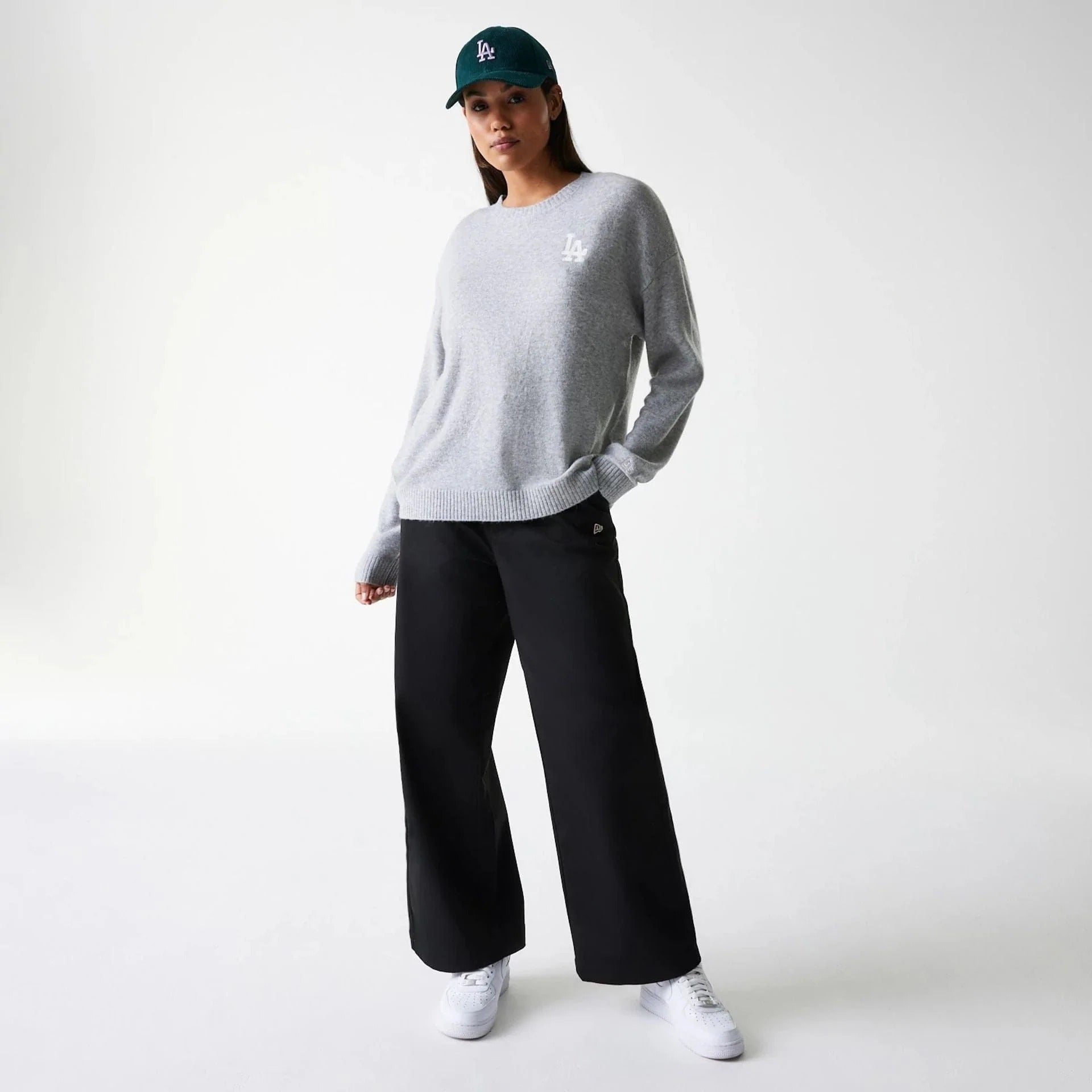 Wmns MLB Knit Sweater Grey