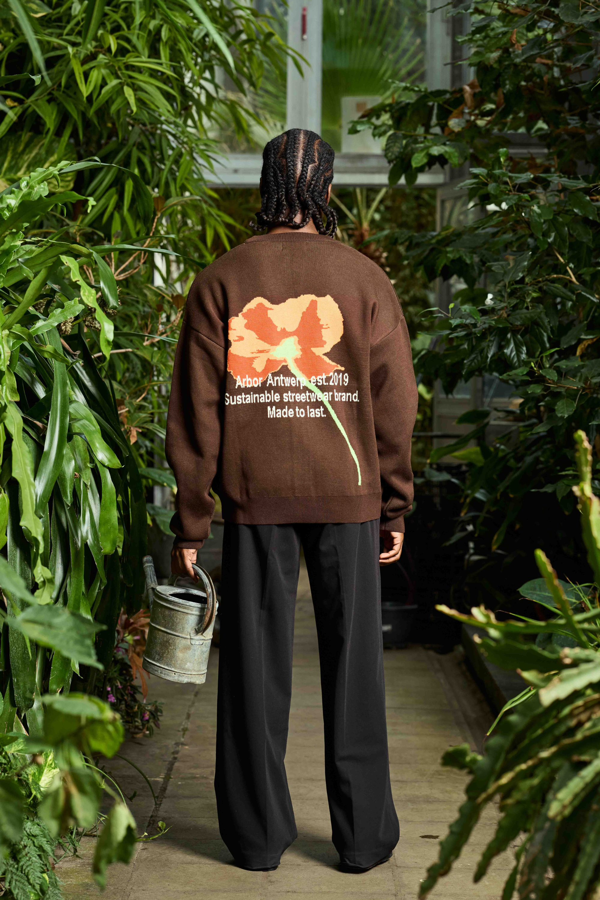 Orange Poppy Cardigan Brown