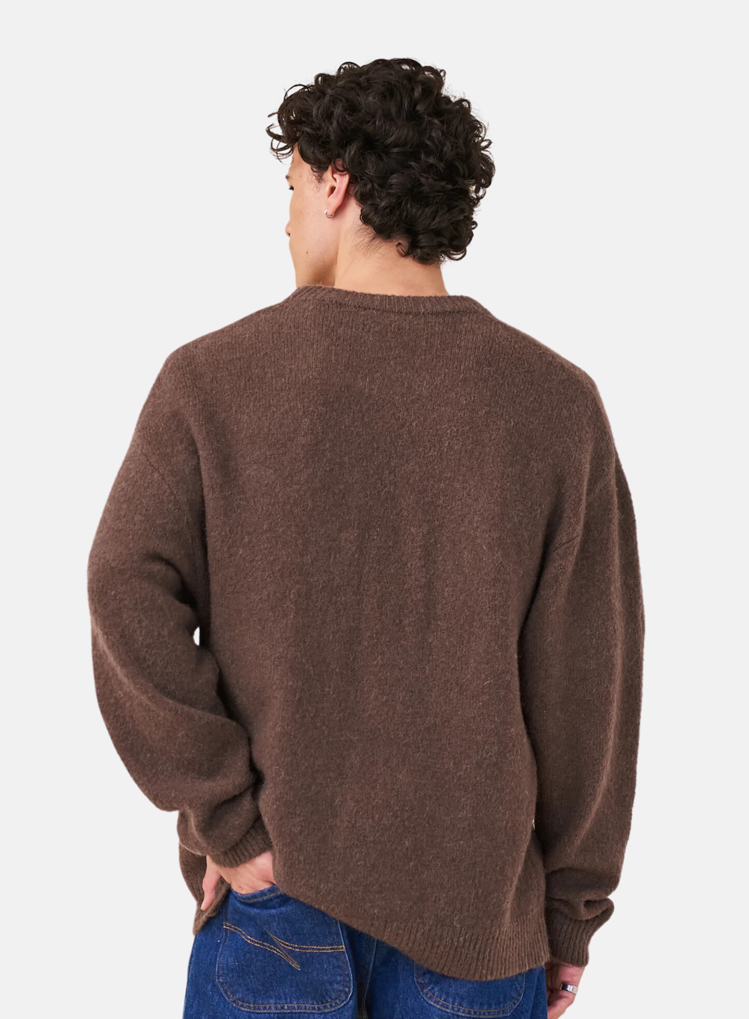 Baxter Mohair Blend Sweater Brown