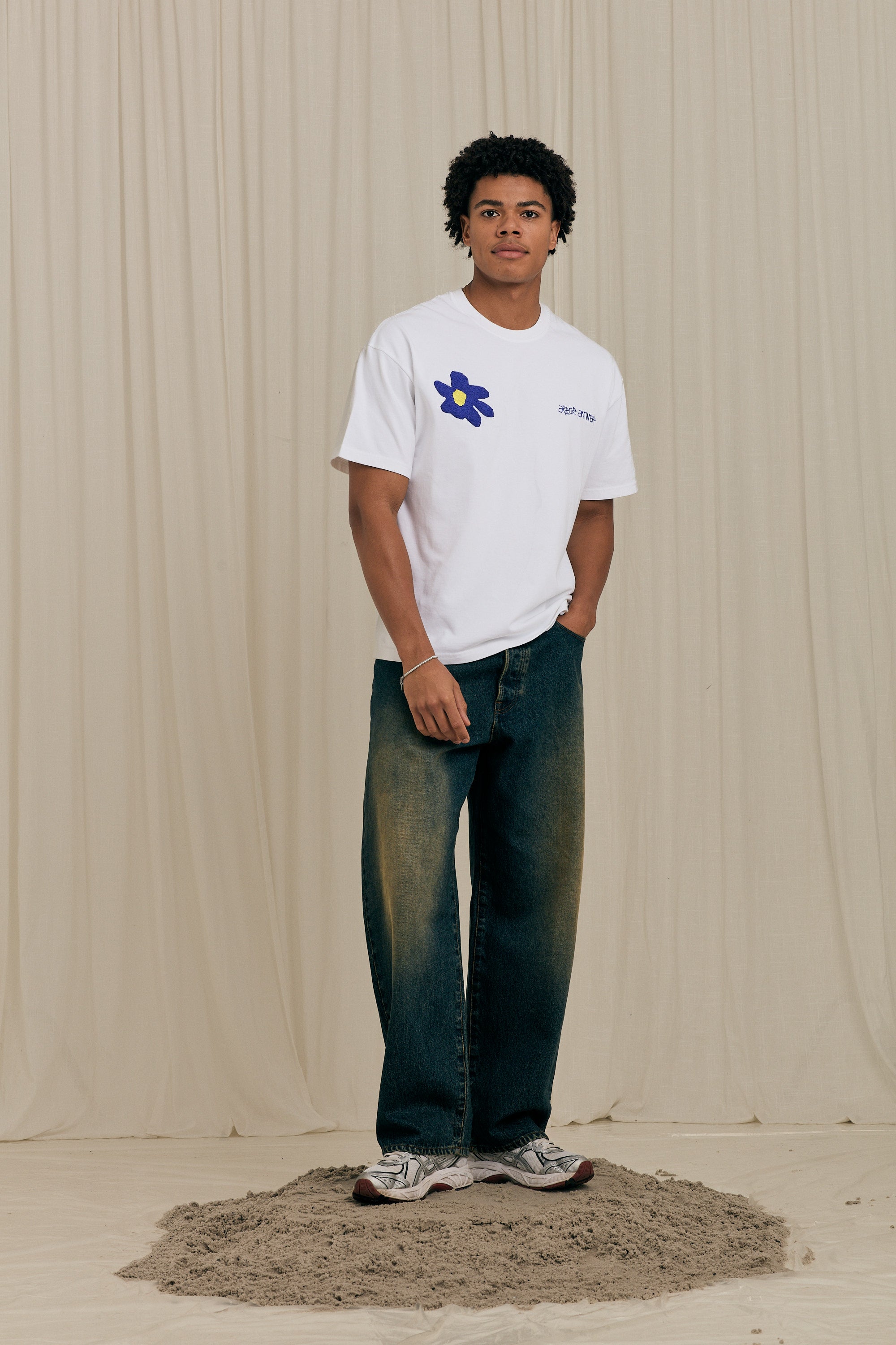 Blue Violet Tee White