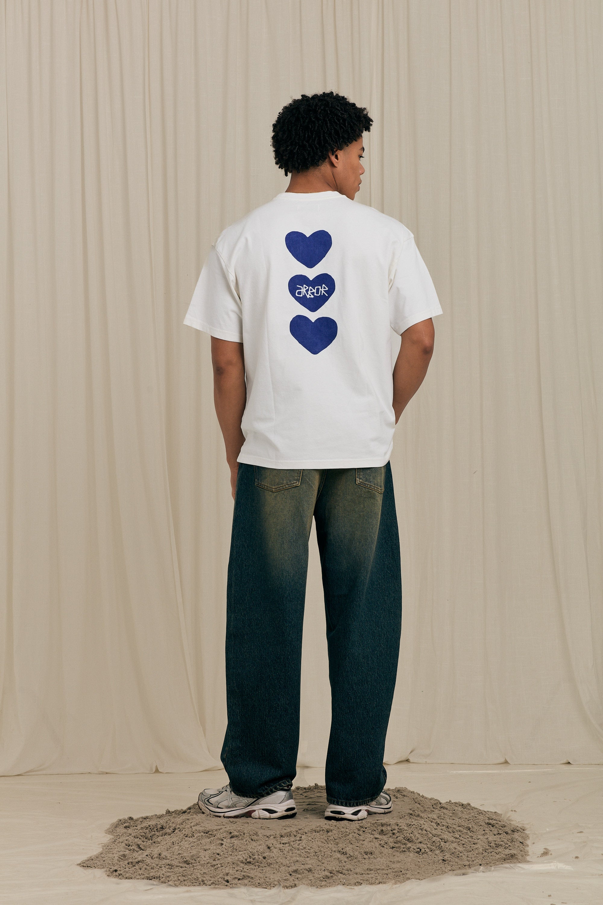 Triple Hearts Tee Blue