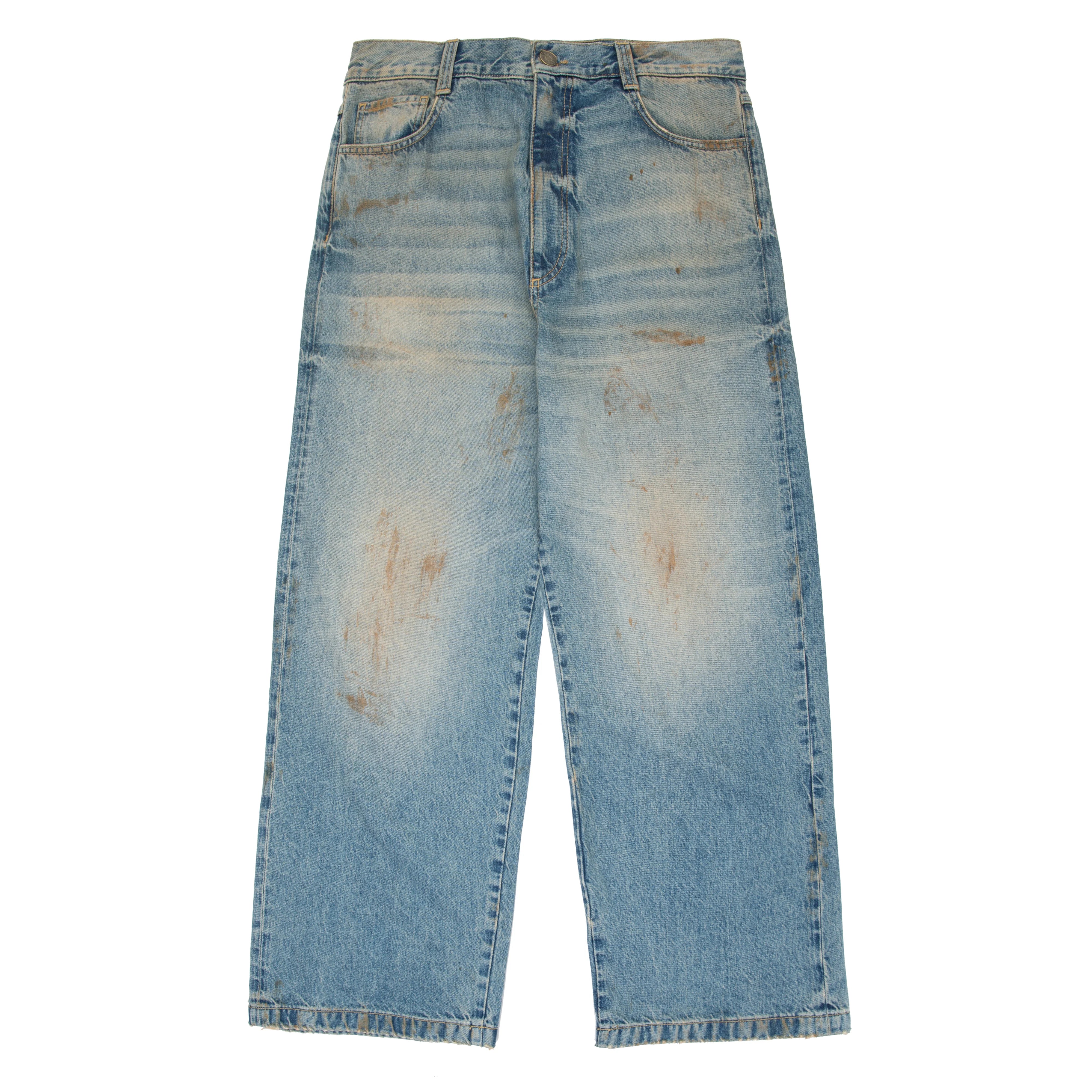 Printed 5-Pocket Jeans Blue