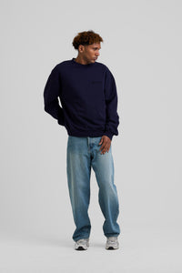 Big Application Crewneck Donkerblauw