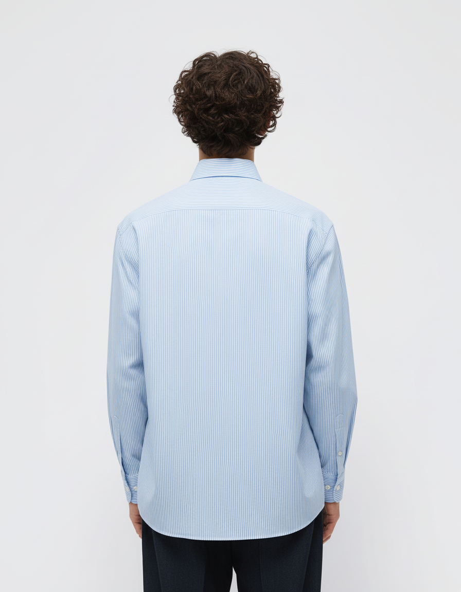 Oxford Stripe Shirt Blue