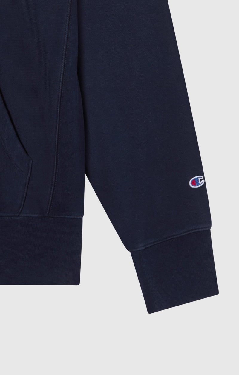 Reverse Weave Soft Fleece Hoodie Navy