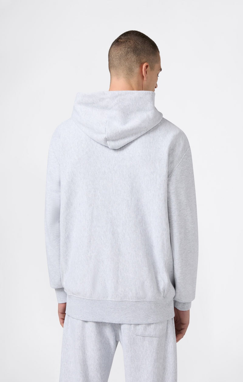Reverse Weave Soft Fleece Hoodie Grey
