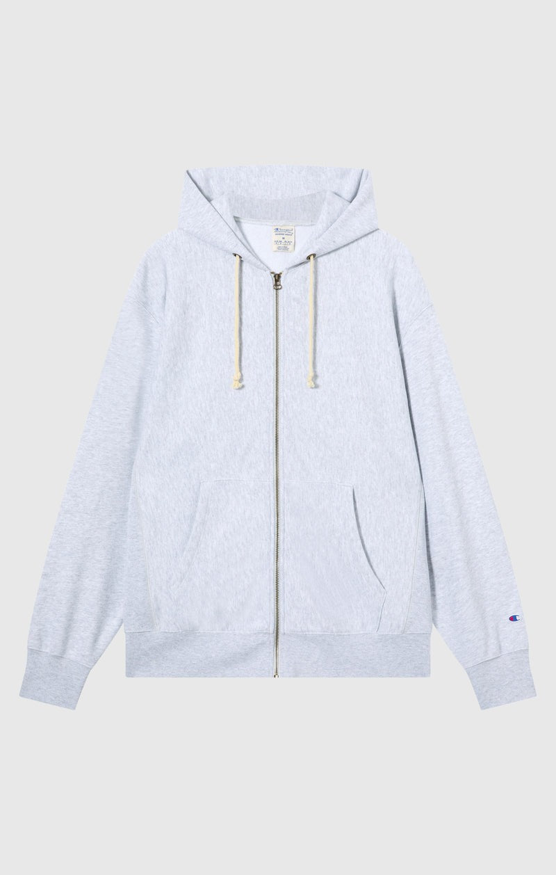 Reverse Weave Soft Fleece Zip-Up Grey