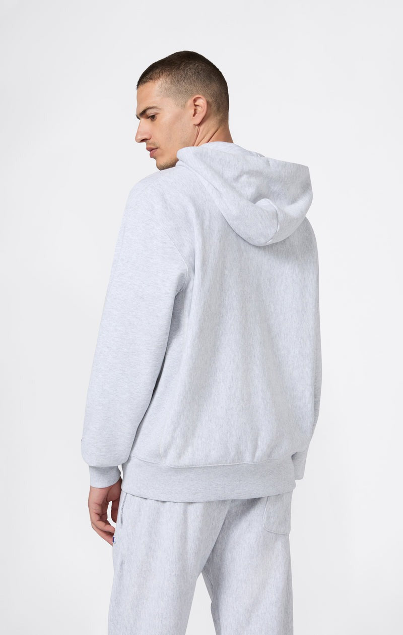 Reverse Weave Soft Fleece Zip-Up Grey