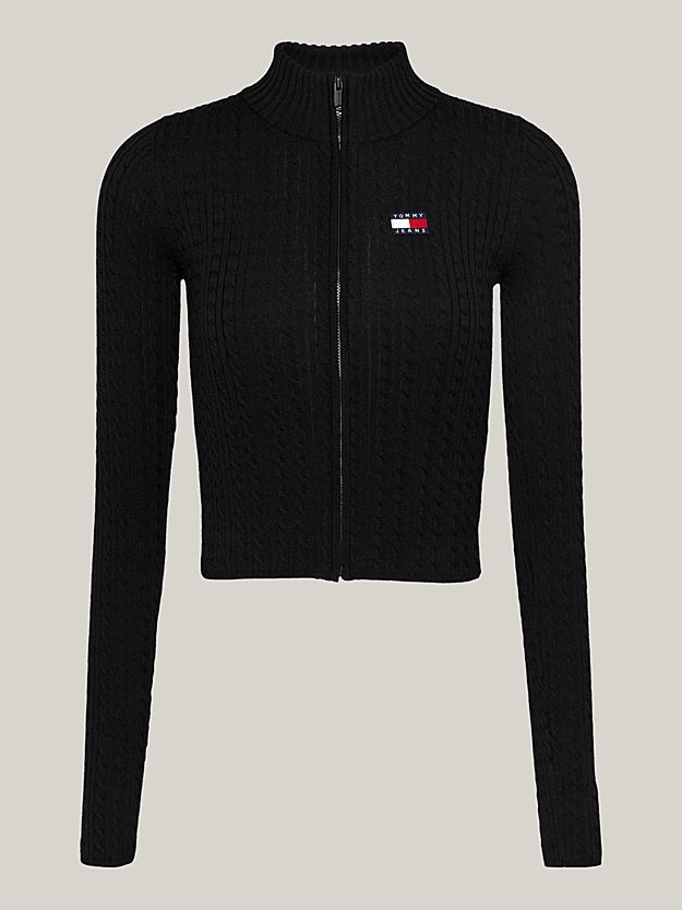 TJW Zip-Trough Top Black