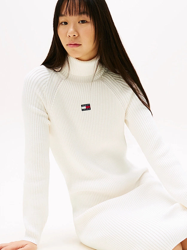 TJW Mockneck Badge Dress