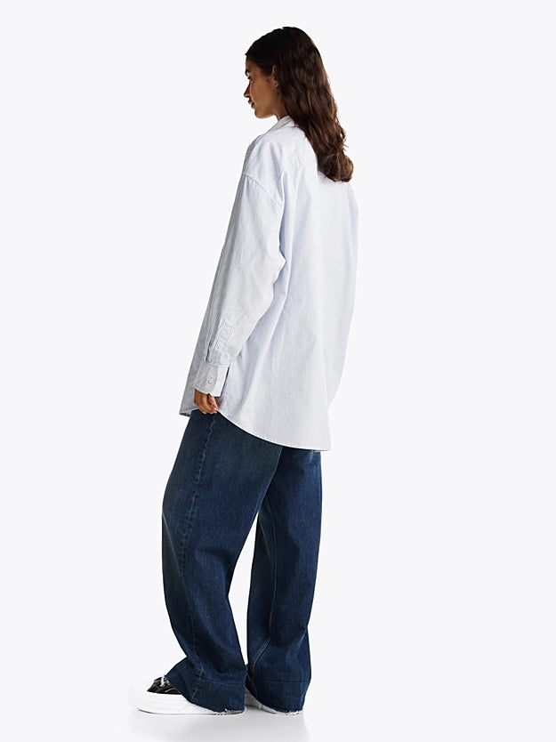 TJW Oversized Contrast Stripe Shirt