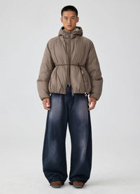 Detachable Hood Jacket Sand