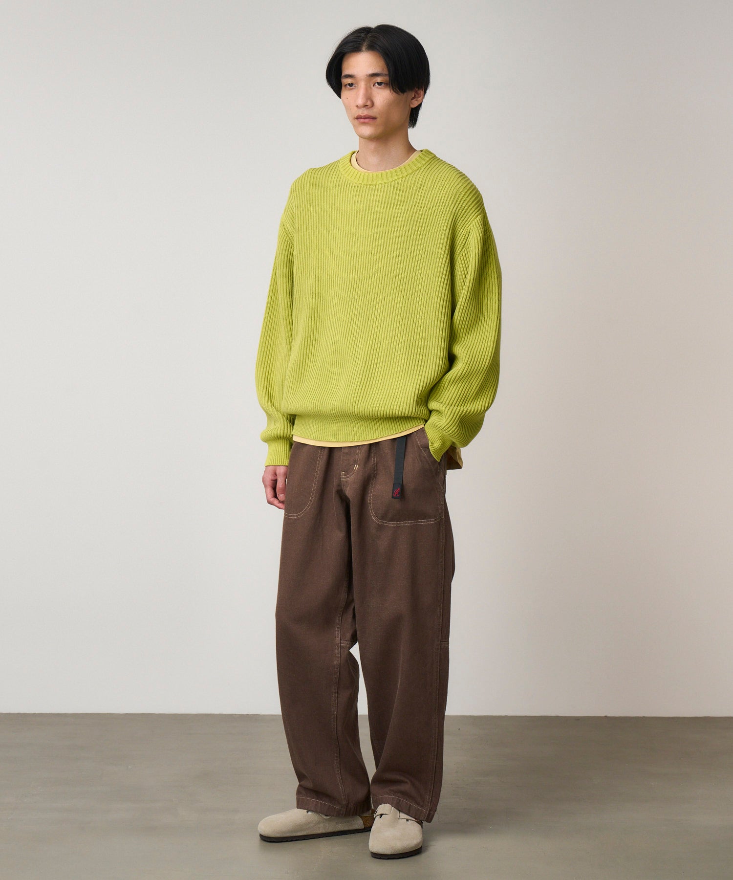 Cotton Knit Sweater Mist Green