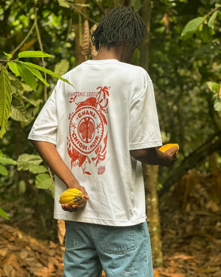 Cacao Bean Tee White