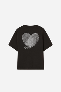 Heartprint Tee Black