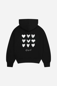 Love Grid Hoodie Black