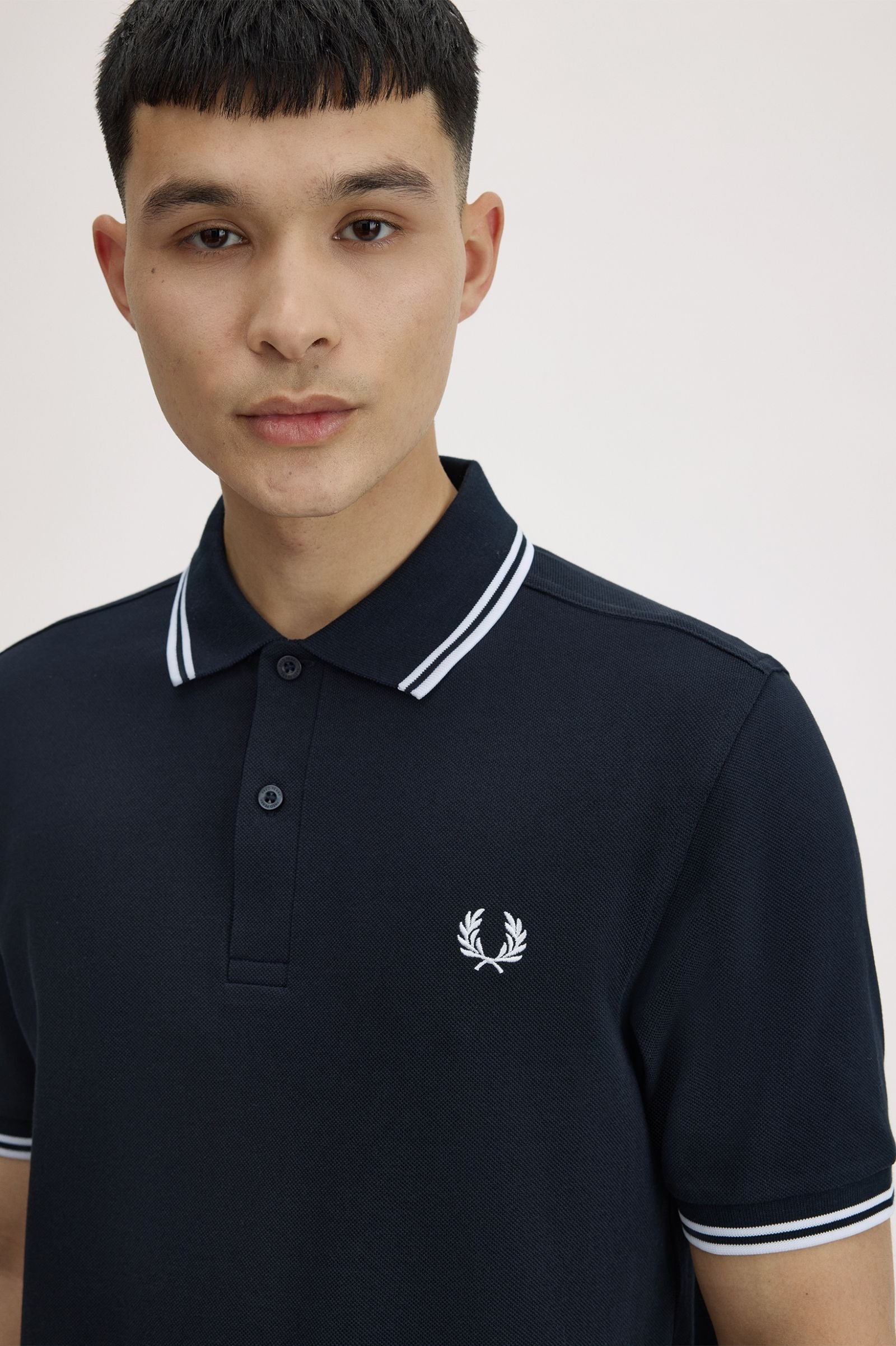 Fred Perry Twin Tipped Fred Perry Shirt Navy/white/white