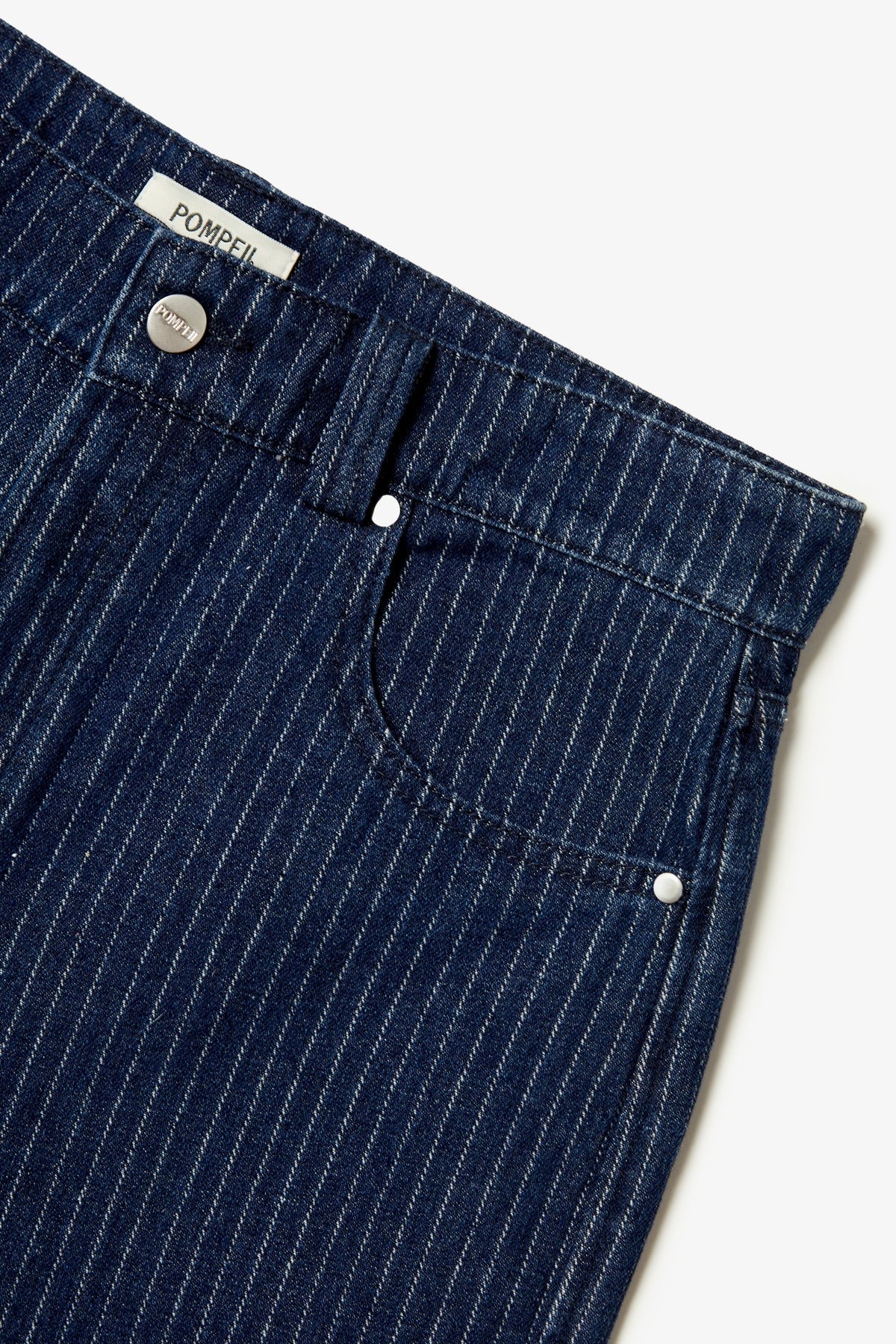 Navy Striped 5 - Pocket Denim