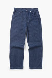 Navy Striped 5 - Pocket Denim
