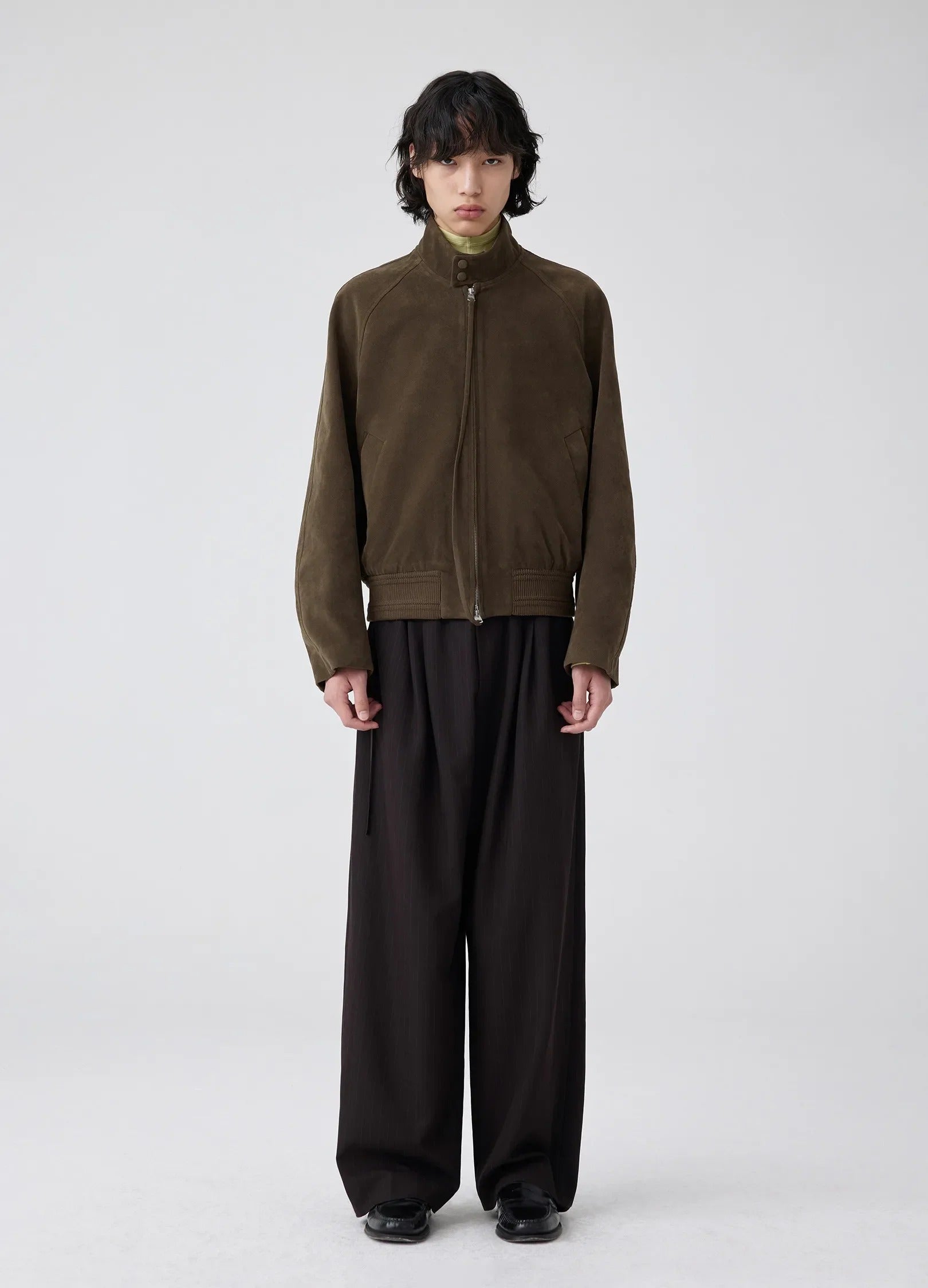 Suede Harrington Jacket Chocolate