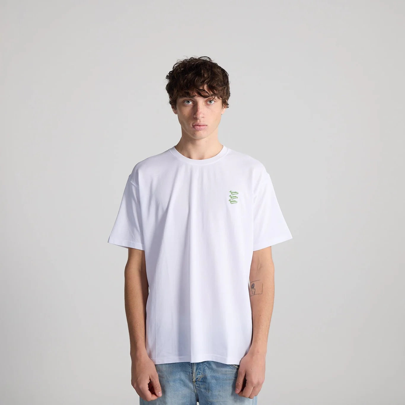 Tee Gianni Embroidery White