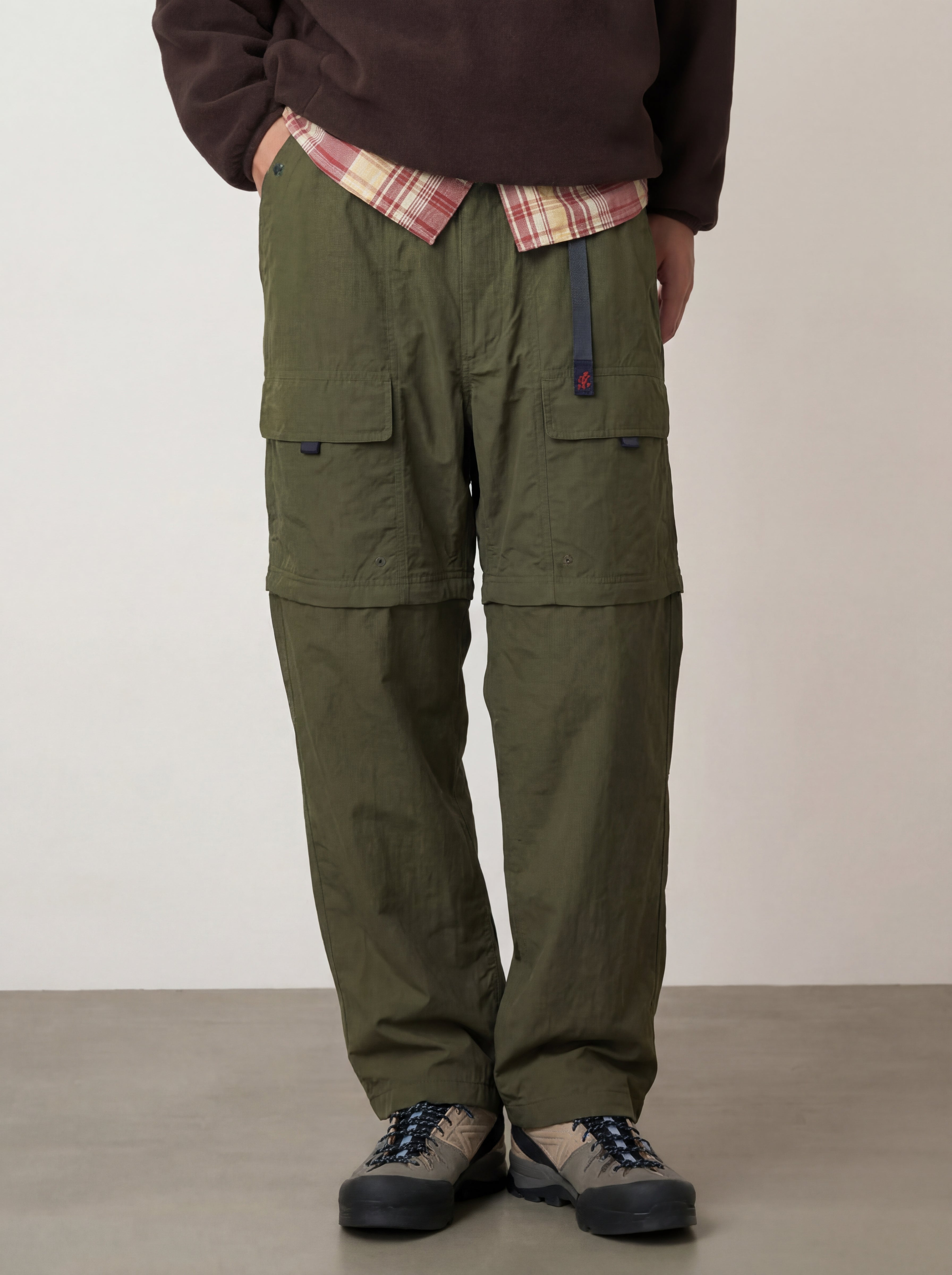Nylon Tussah Convertible Pant Deep Olive