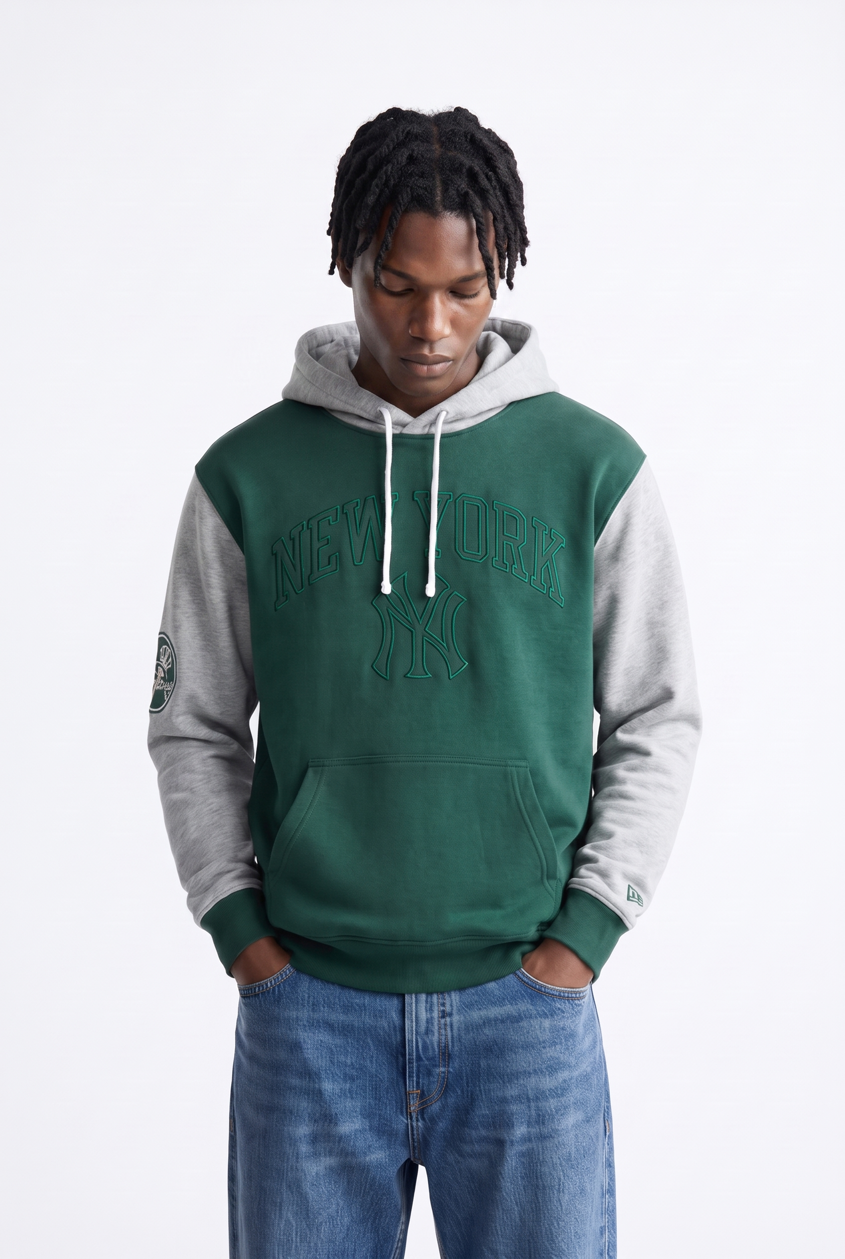 New York Yankees MLB Heritage Green Oversized Hoodie