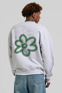 Line Flower Crewneck Melange
