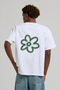 Line Flower Tee Green