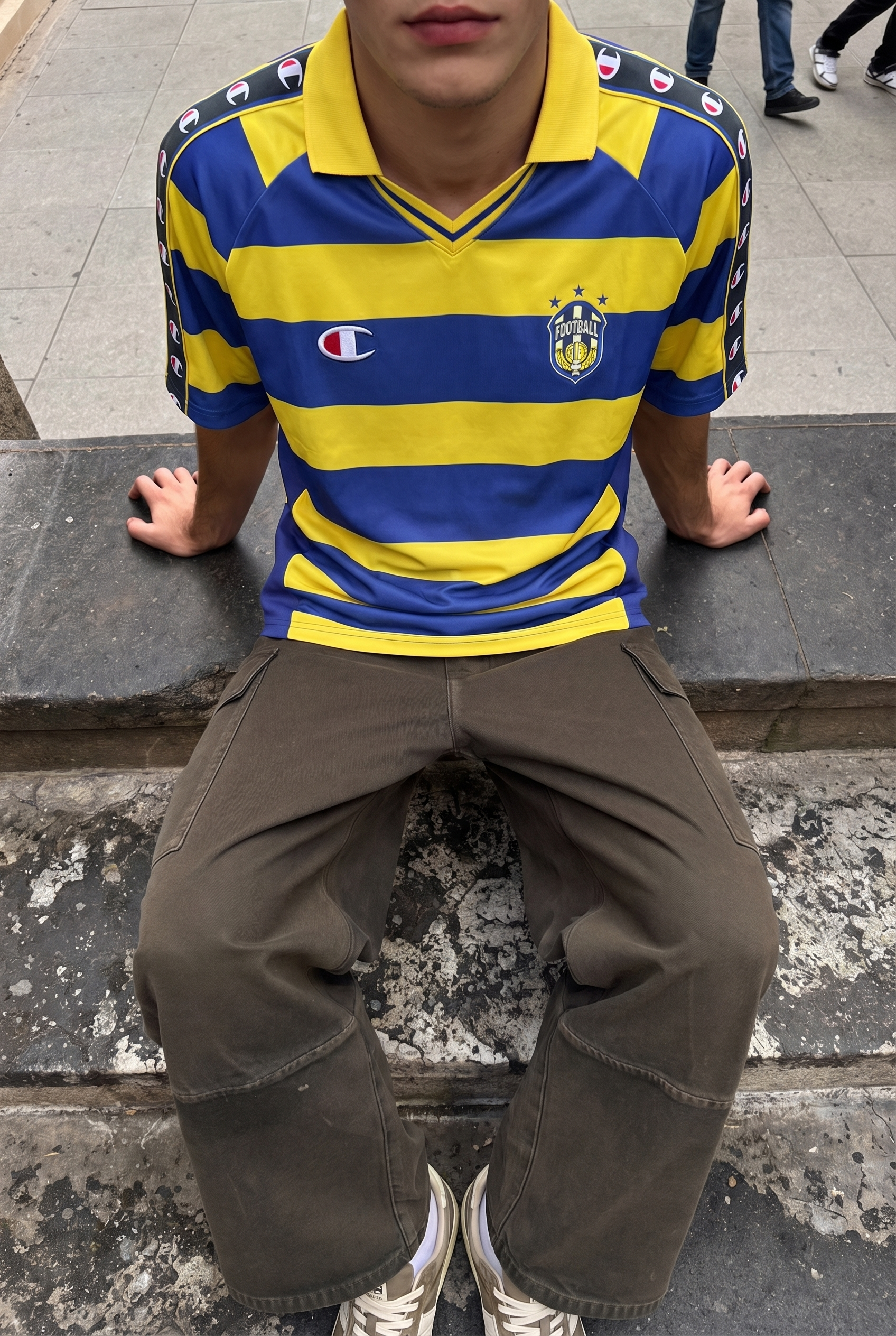 Polo Soccer Shirt Blue/Yellow
